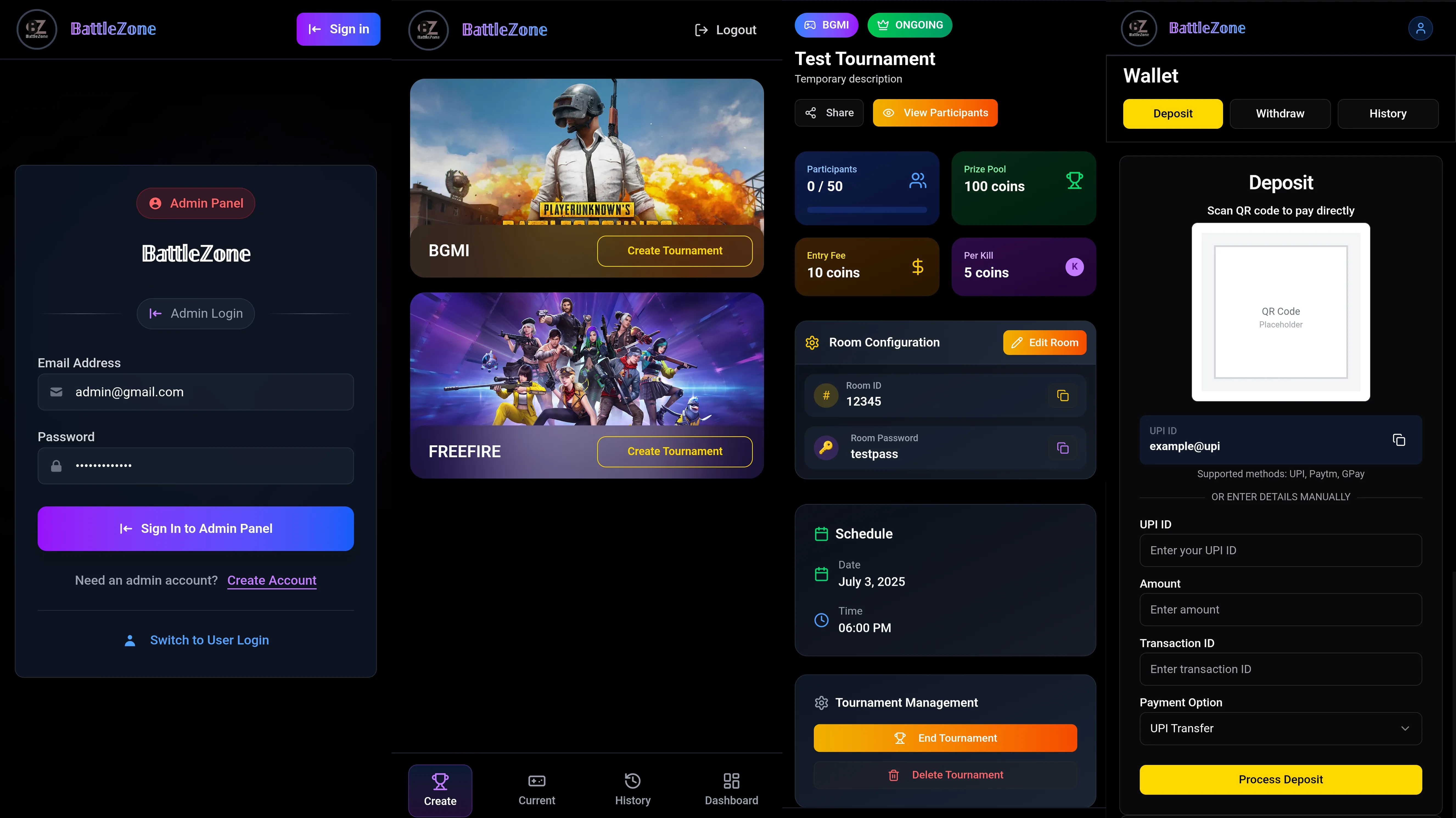 Battle Zone: Tournament Hub