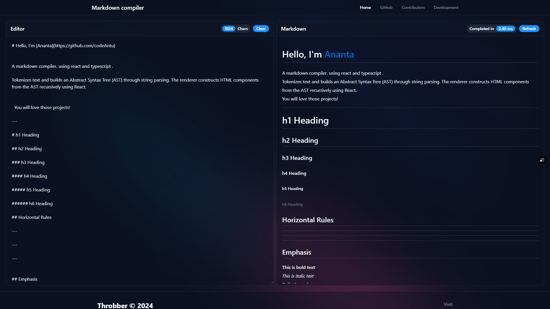 MD Compiler: High-Performance Markdown Compiler