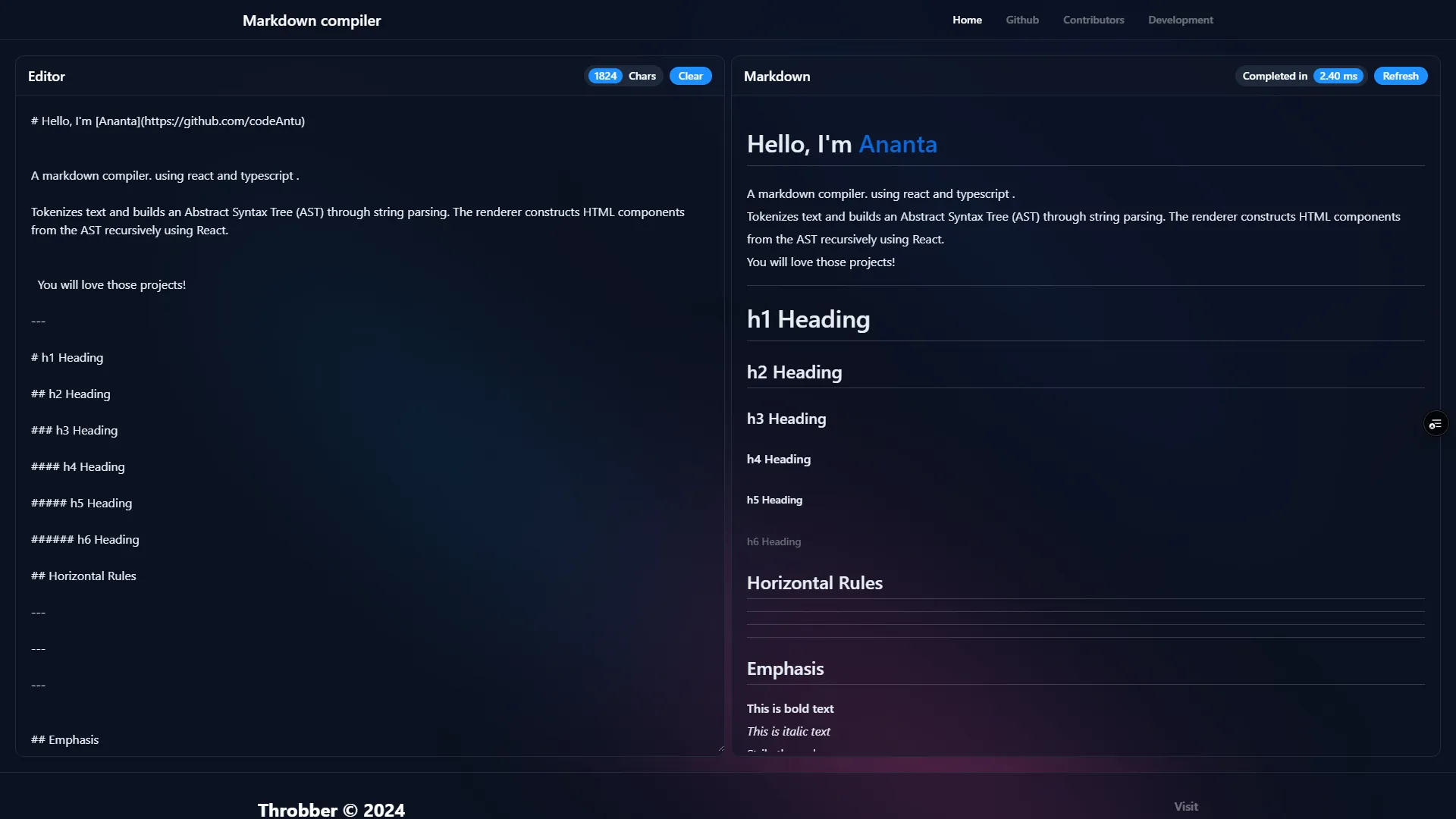 MD Compiler: Markdown Engine